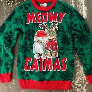 Meowy Catmas ugly Christmas sweater